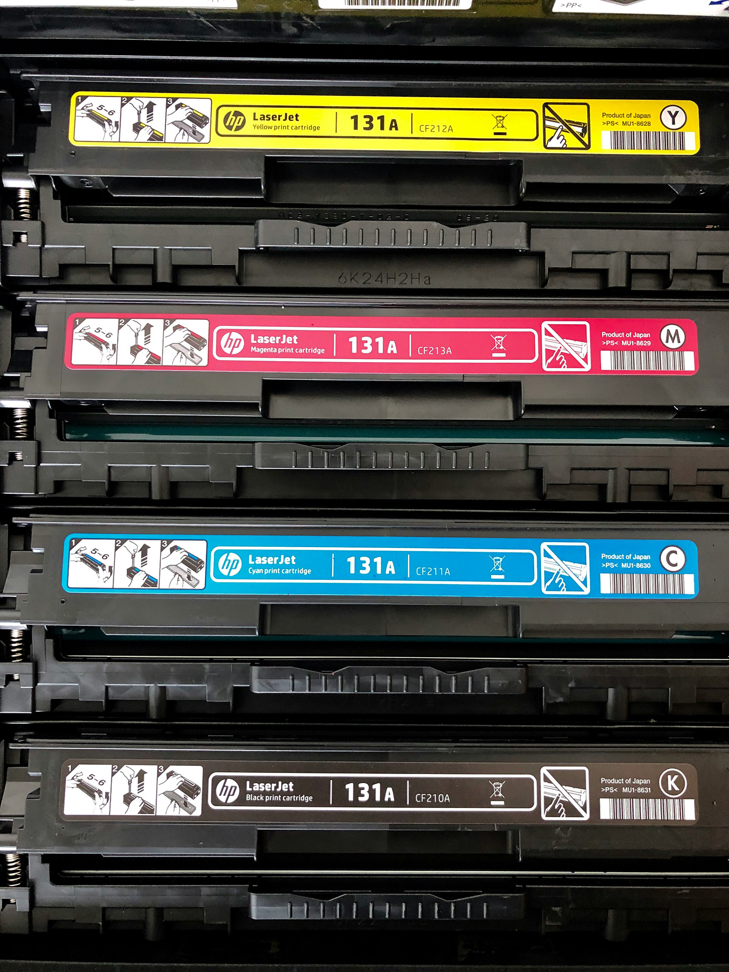 Cartuchos de toner coloridos para impressora laser